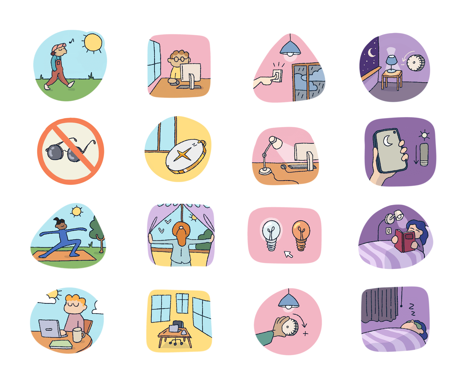 Pictograms: Improve your light exposure